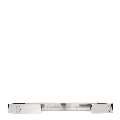 Cartier 18K White Gold LOVE Cuff Bracelet 19 3 of 4