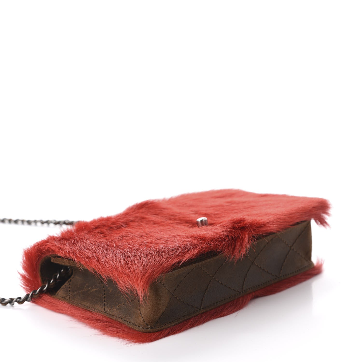 Chanel Goat Hair Wallet On Chain WOC Red 4 of 11