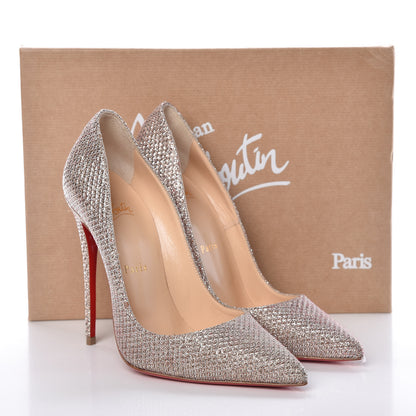 Christian Louboutin Glitter So Kate 120 Pumps 37 Colombe 9 of 9