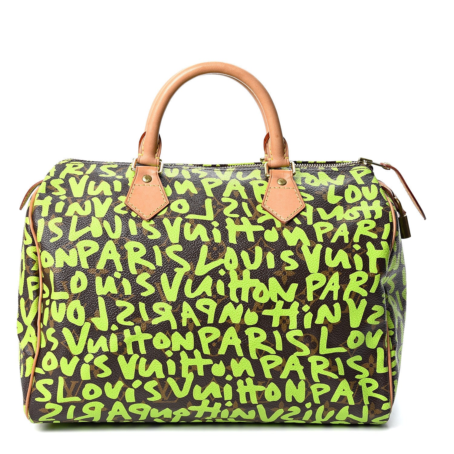 Louis Vuitton Monogram Graffiti Speedy 30 Green 1 of 7