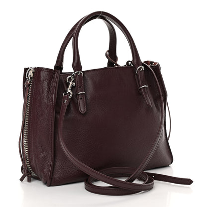 Balenciaga Calfskin Papier Mini A4 Zip Around Tote Rouge Aubergine 2 of 9