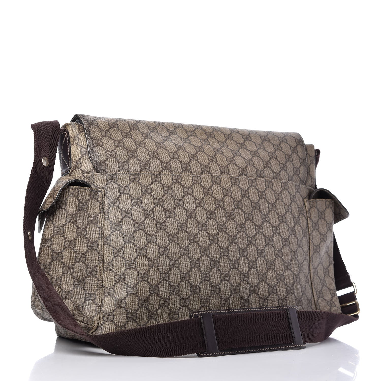 Gucci GG Plus Monogram Messenger Diaper Bag Dark Brown 3 of 11