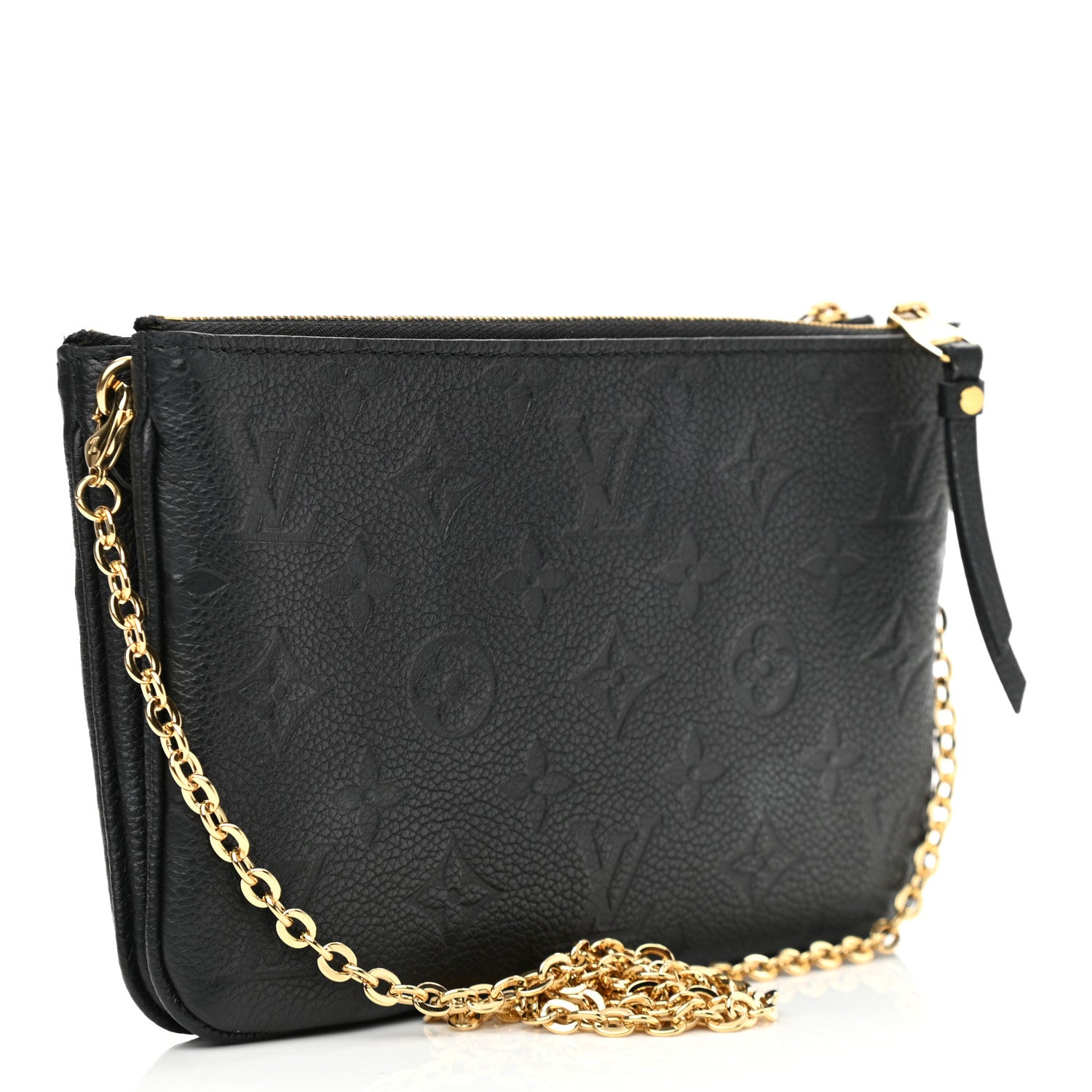Louis Vuitton Empreinte Double Zip Pochette Black 3 of 12