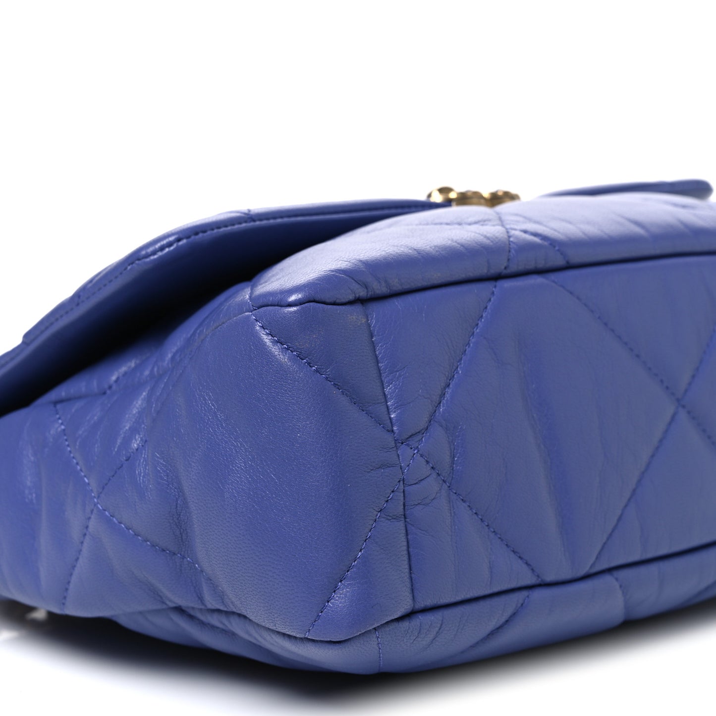 Lambskin Quilted Large Chanel 19 Flap Purple
