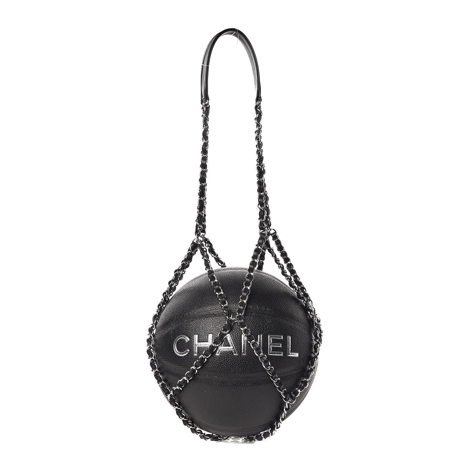 Chanel Lambskin Chain Net and Basketball Black 1 of 12
