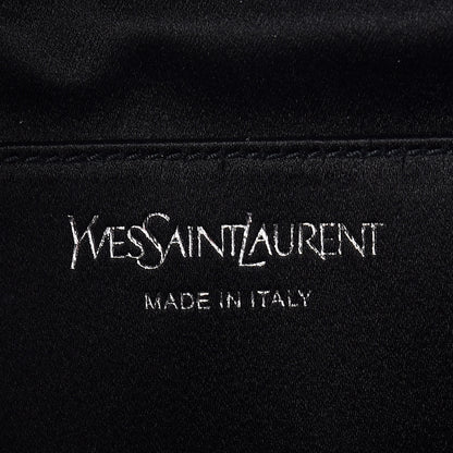 Saint Laurent Metallic Calfskin Monogram Large Belle De Jour Clutch Silver 8 of 9