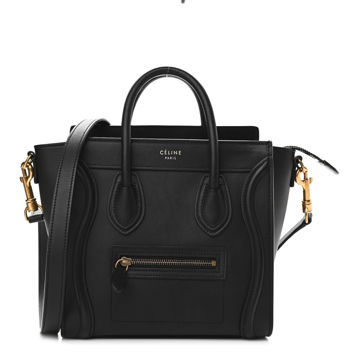 Celine Smooth Calfskin Nano Luggage Black 1 of 8