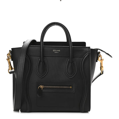 Celine Smooth Calfskin Nano Luggage Black 1 of 8