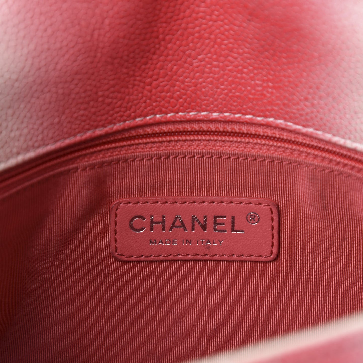 Caviar Quilted Ombre Medium Single Flap White Rose Pink