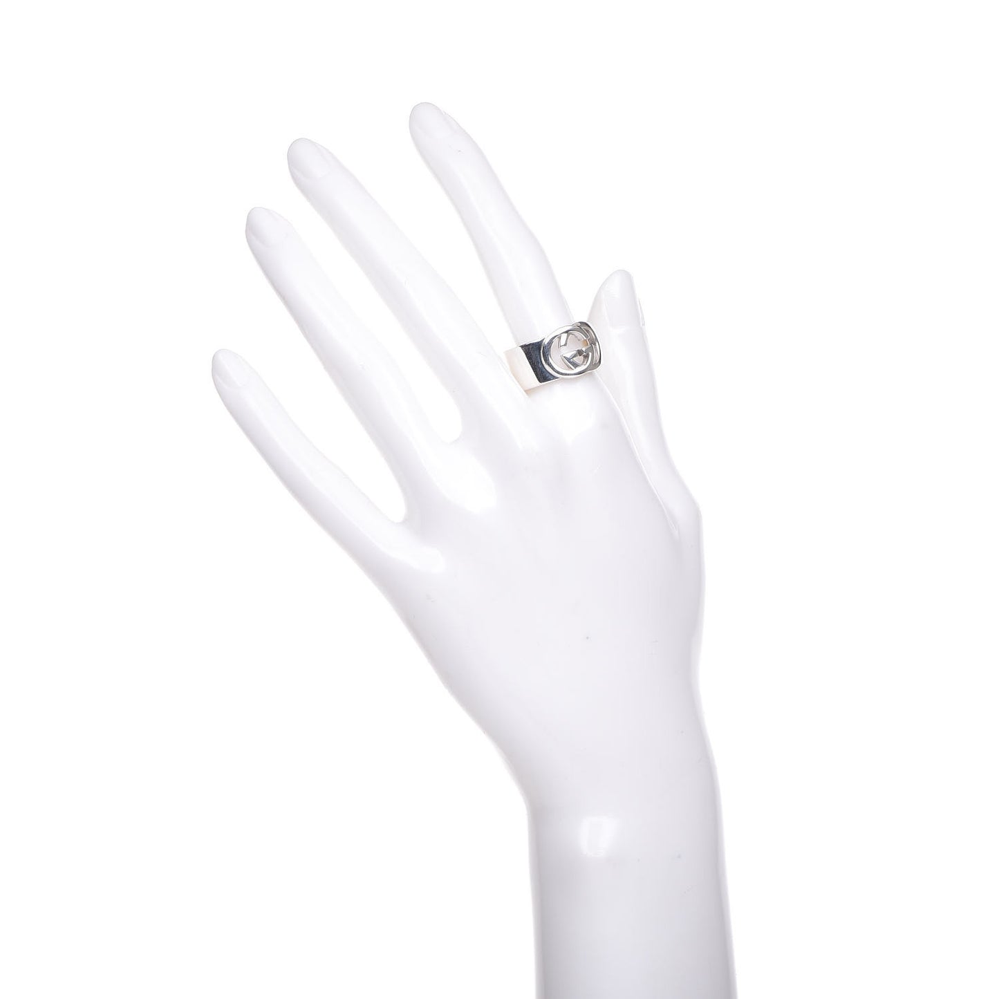 Sterling Silver Interlocking G Band Ring 54 7