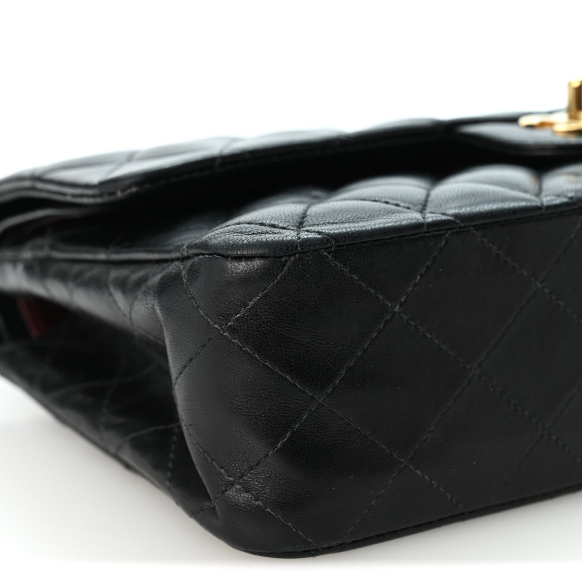 Chanel Lambskin Quilted Medium Double Flap Black 9 of 10