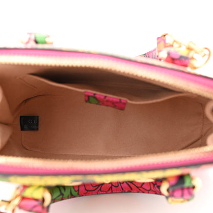 Gucci X KEN SCOTT Textured Calfskin Pomponica Print Mini Horsebit 1955 Top Handle Bag Multicolor Fuxia Pompom 5 of 10