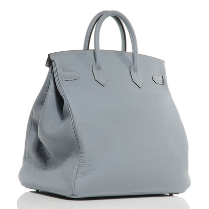 Hermes Togo HAC Birkin 40 Bleu Lin 3 of 9
