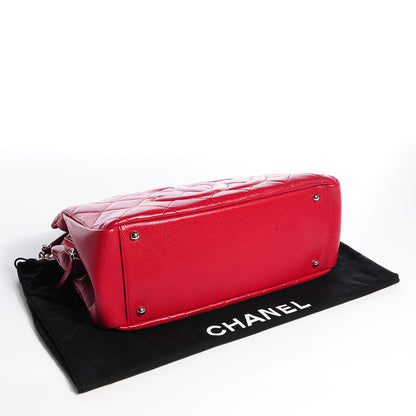 Chanel Caviar Timeless CC Shopping Tote Rouge 4 of 9