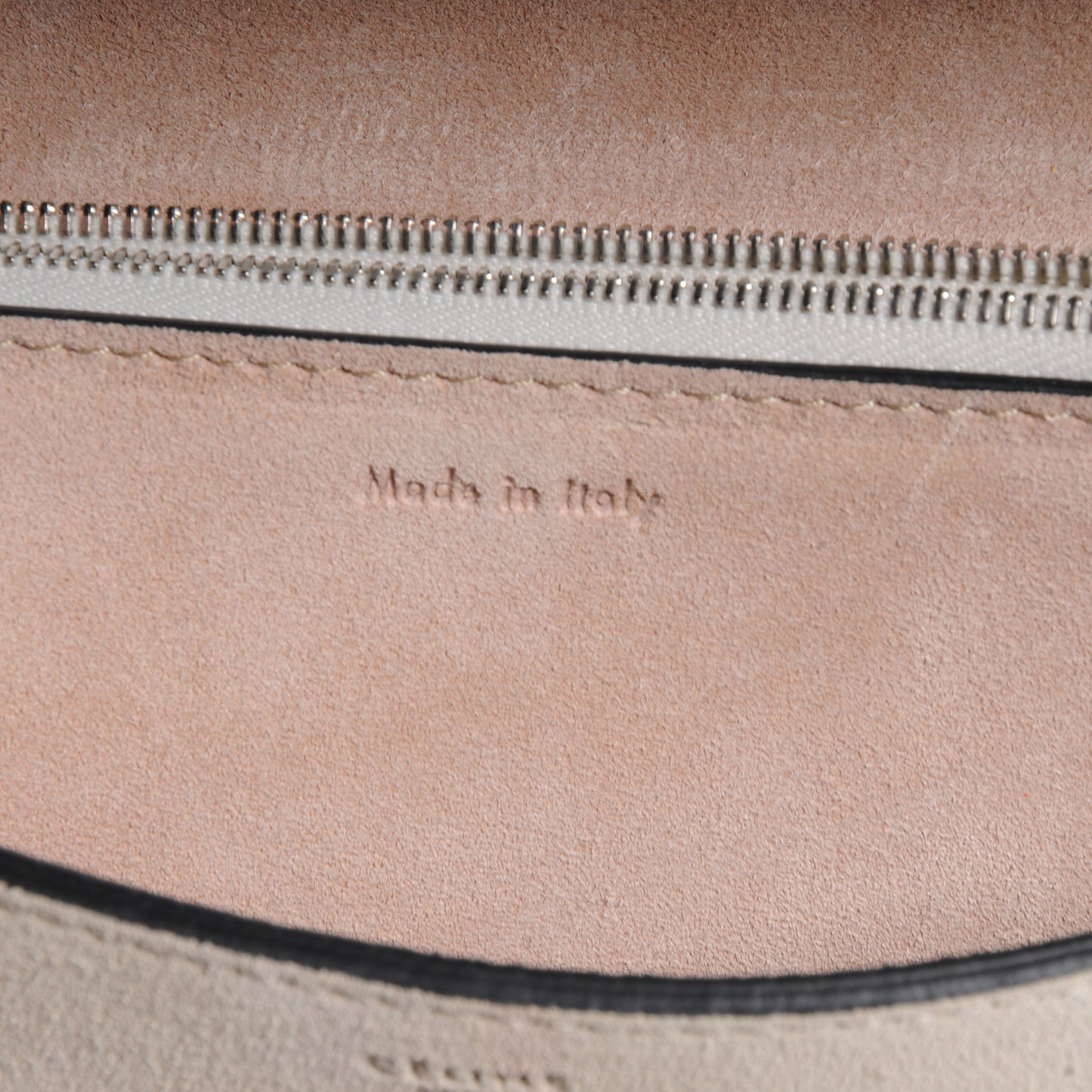 Leather Suede Diamond Clutch White Beige