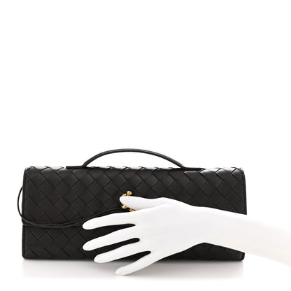 Bottega Veneta Nappa Intrecciato Long Andiamo Top Handle Clutch Fondant 2 of 10