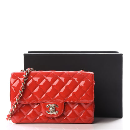 Chanel Patent Calfskin Quilted Mini Rectangular Flap Red 12 of 12