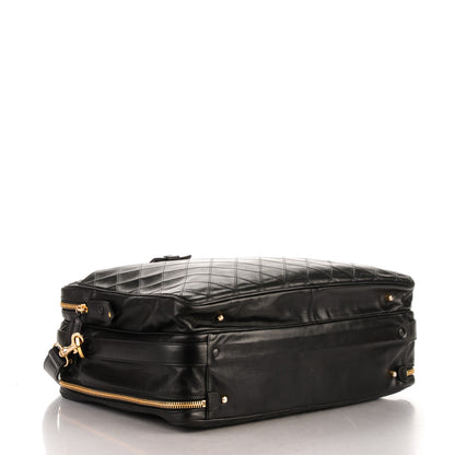 Chanel Lambskin Stitched Suitcase Travel Bag Black 3 of 12