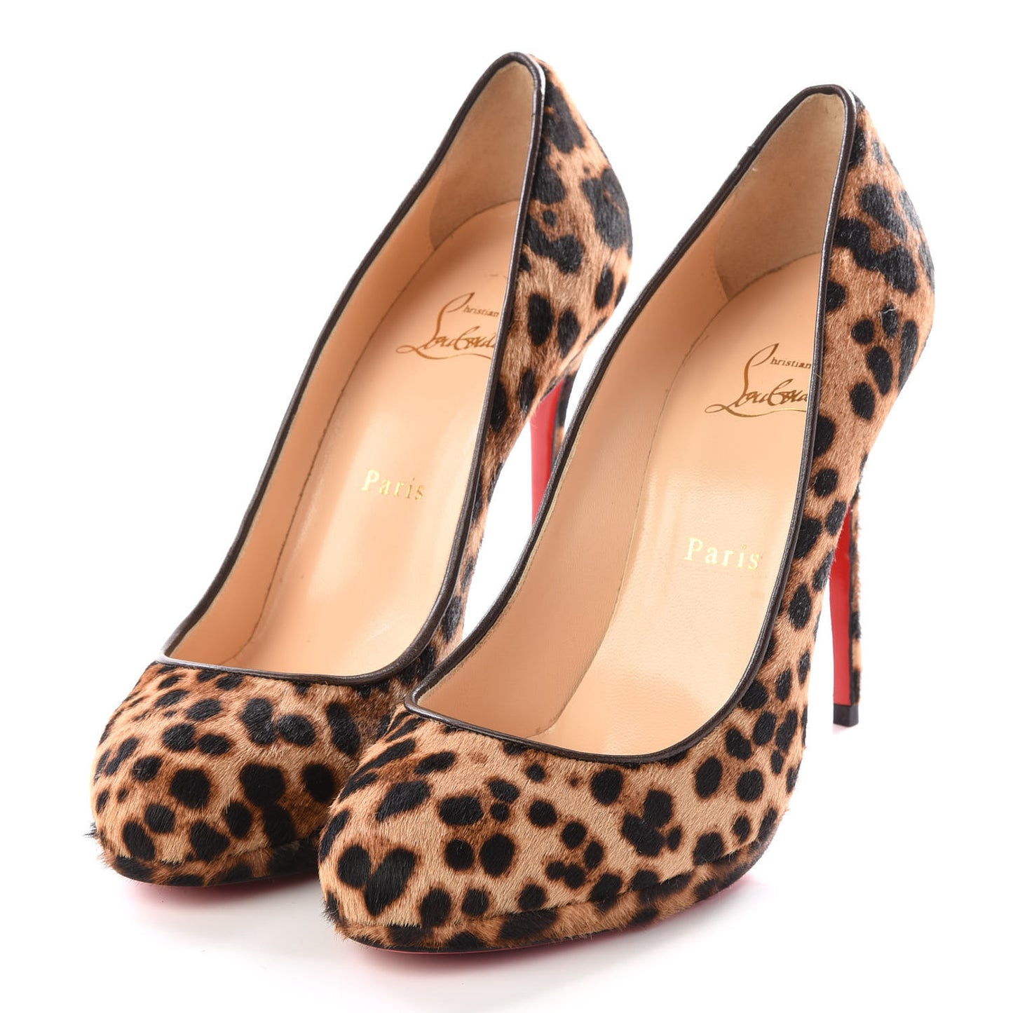 Calf Hair Leopard Print Filo 120 Pumps 39.5 Leopard Black