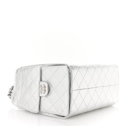 Chanel Metallic Caviar Quilted Small Chanel 25 Handbag Silver 4 of 11