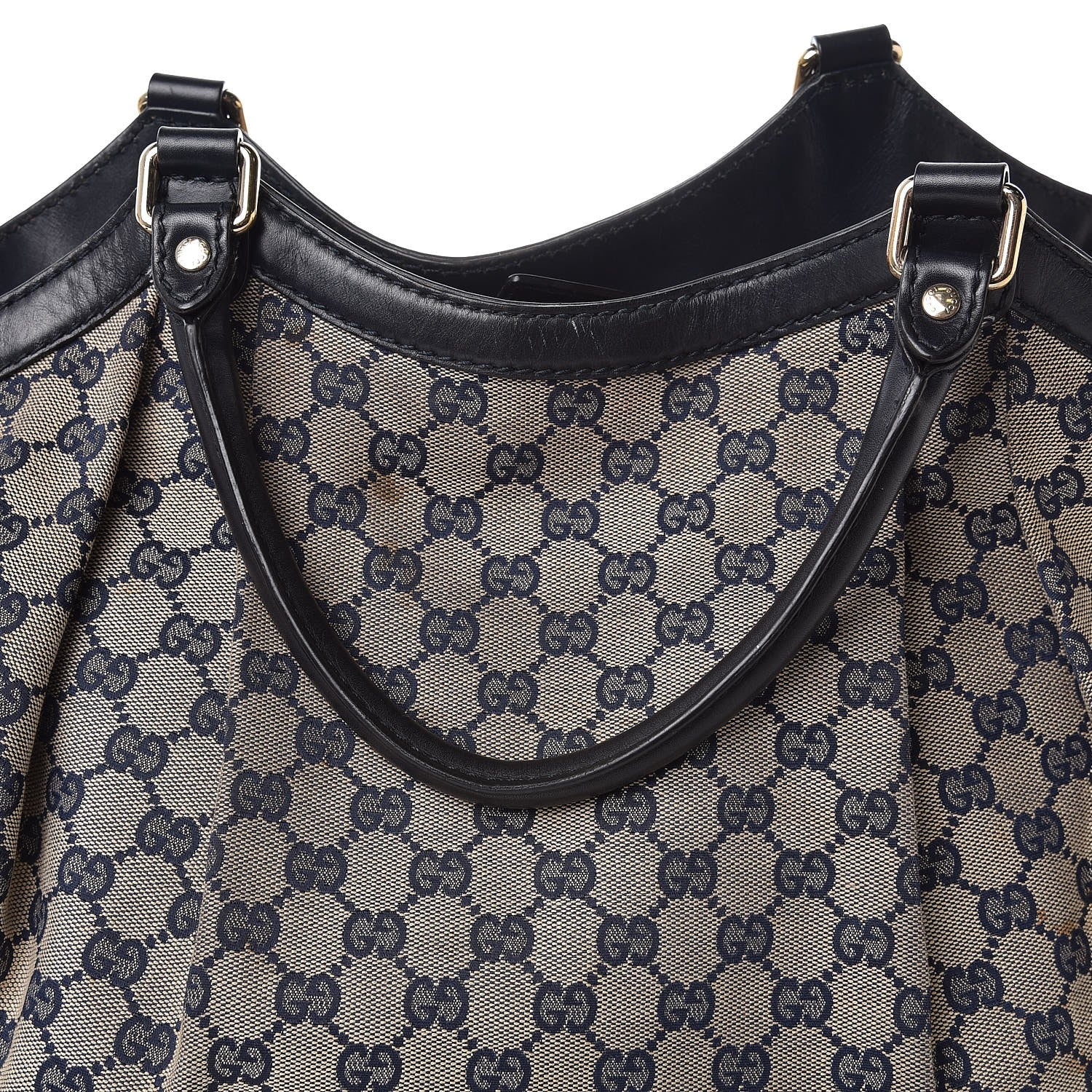 Gucci Monogram Calfskin Large Sukey Tote Beige Blue 18 of 23