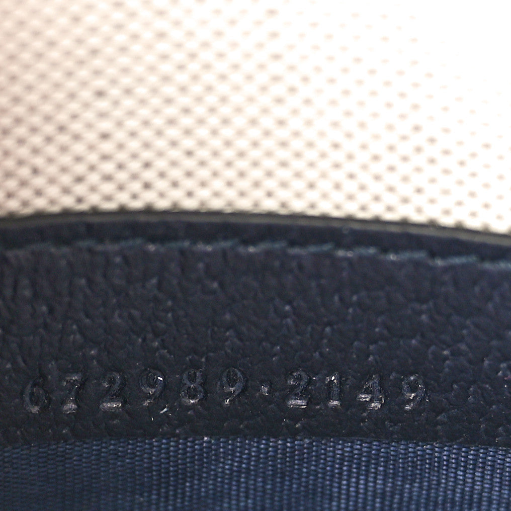 Gucci GG Supreme Monogram Textured Dollar Calfskin Web Ophidia Wristlet Pouch Beige Blue 7 of 8