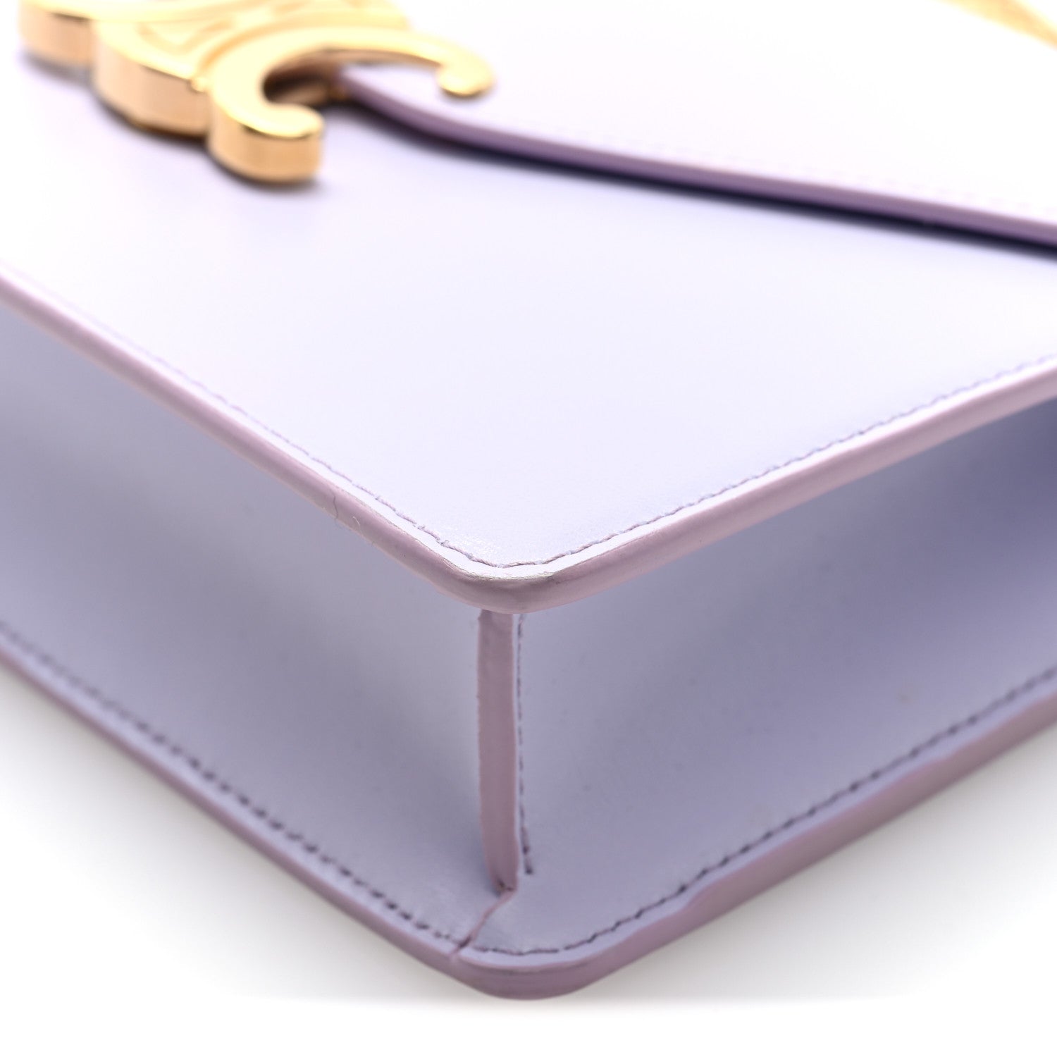 Celine Shiny Calfskin Triomphe Margo Wallet on Chain Light Lavender 8 of 8