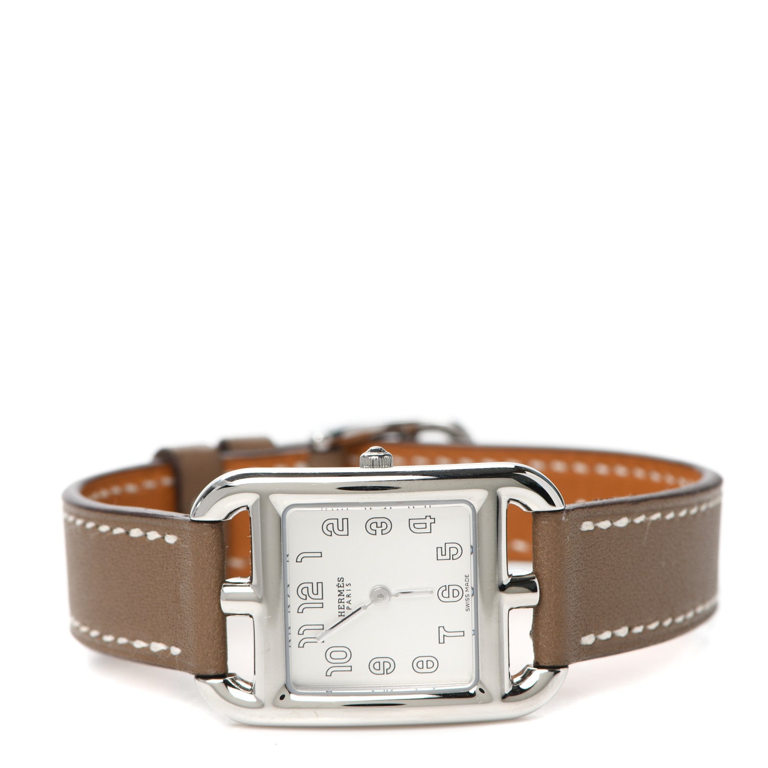 Hermes Stainless Steel Swift 23mm Cape Cod Quartz Watch Etoupe 2 of 5