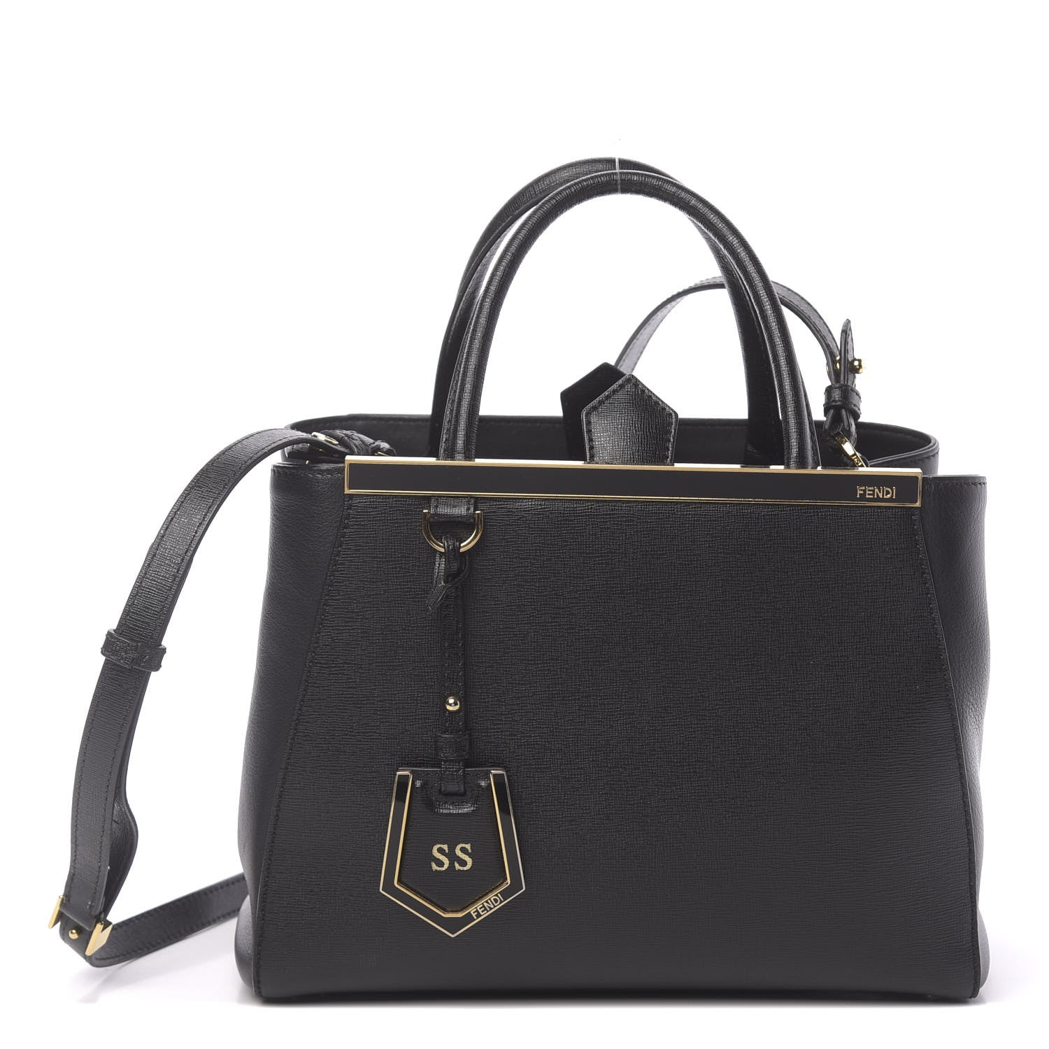Fendi Vitello Elite Petite 2Jours Tote Black 1 of 10