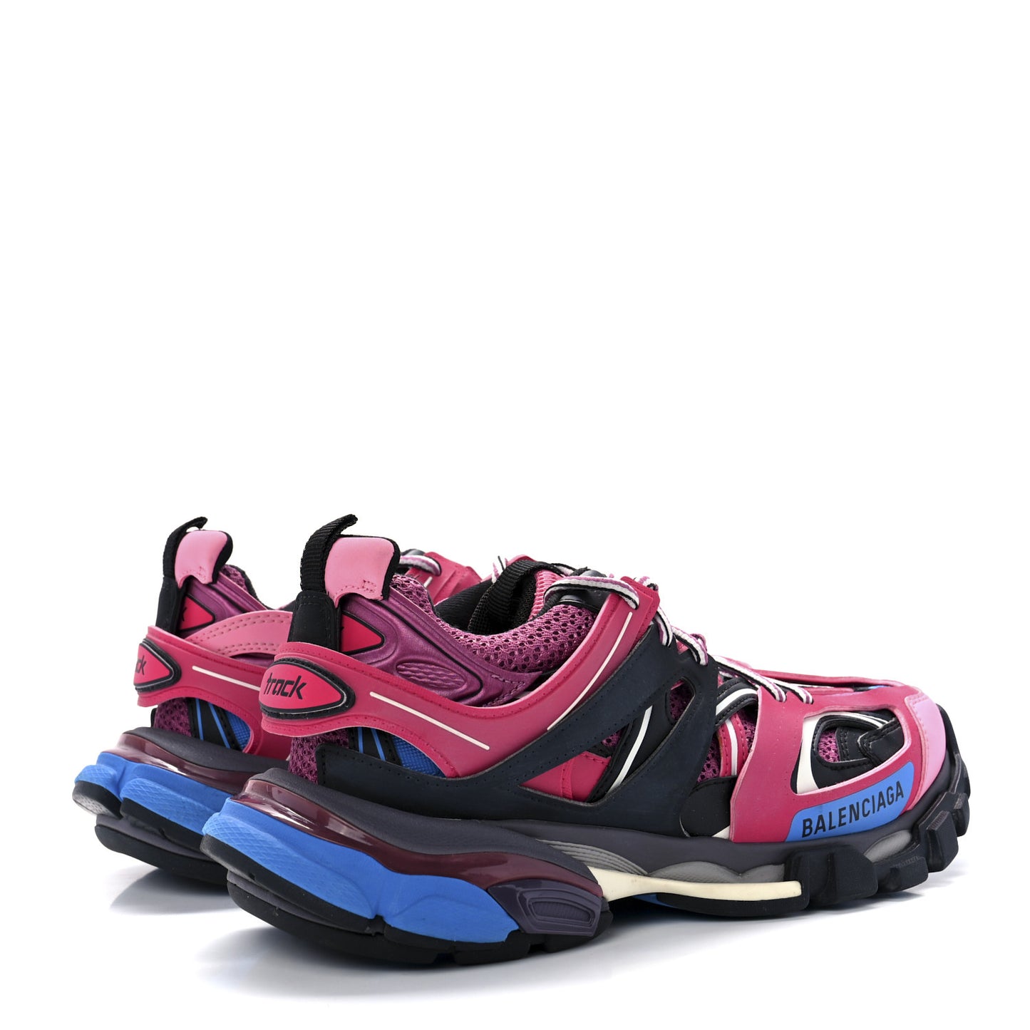 Mesh Nylon Metallic Fabric Womens Track Sneakers 37 Pink Blue