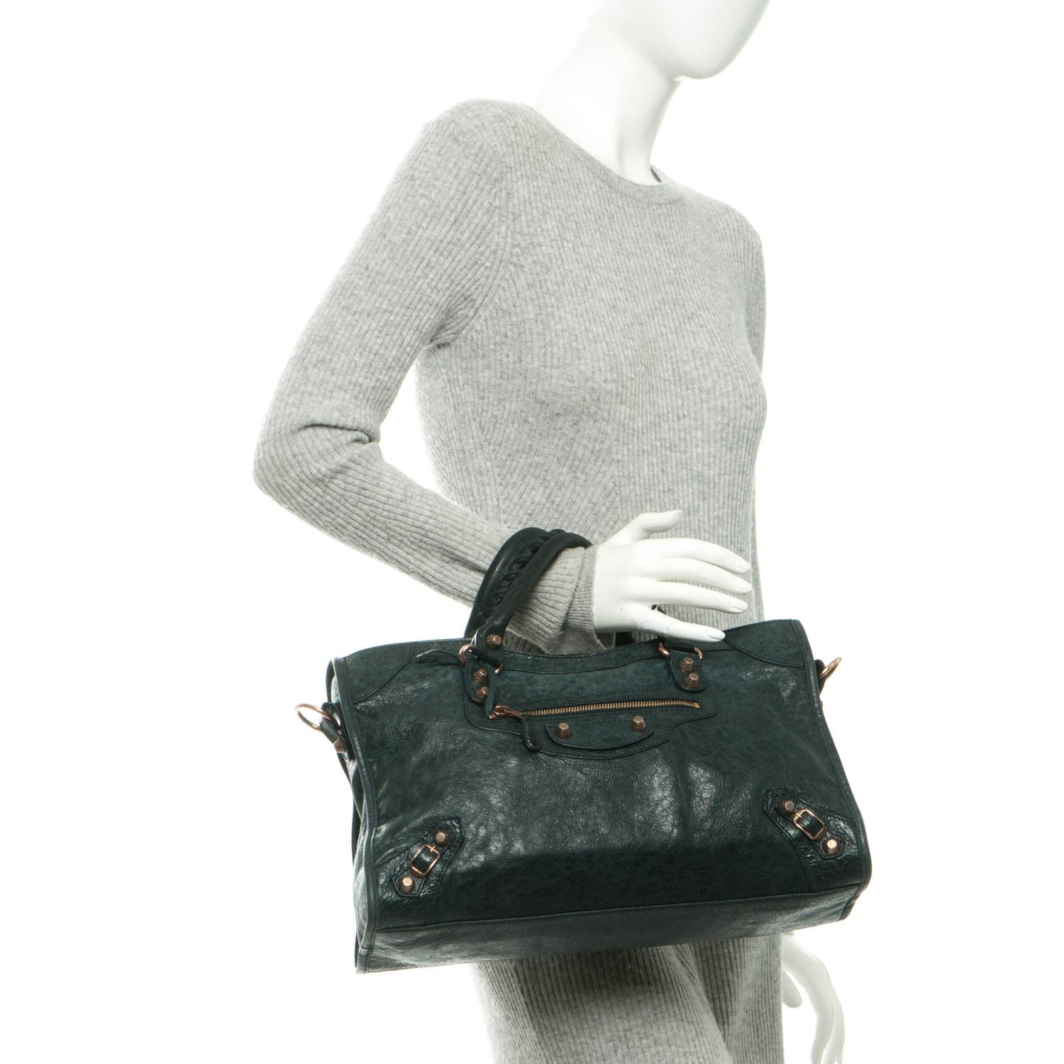 Balenciaga Agneau Giant 12 Rose Gold Hardware City Dark Night 2 of 7