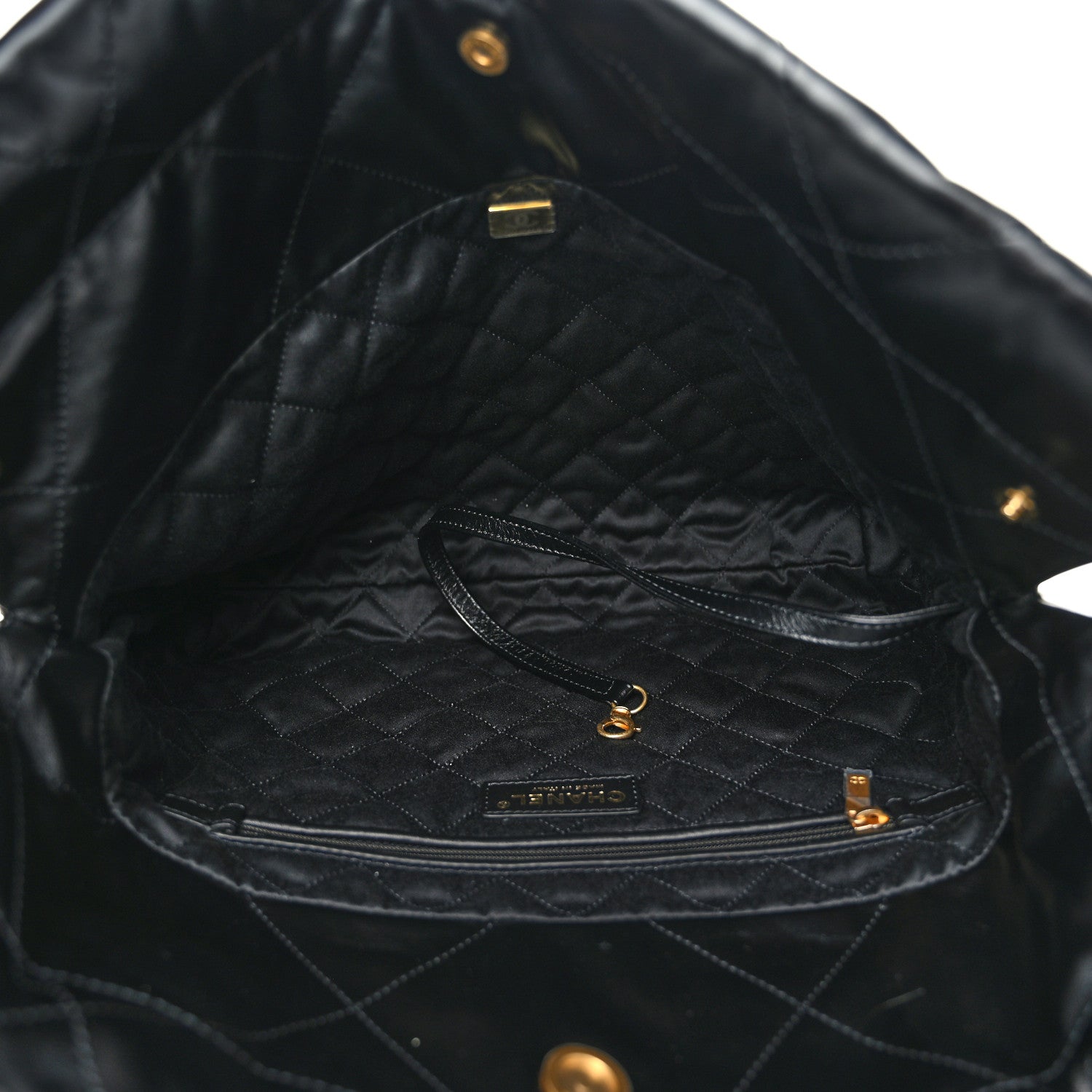 Chanel Shiny Calfskin Quilted Small Chanel 22 Black 6 of 11