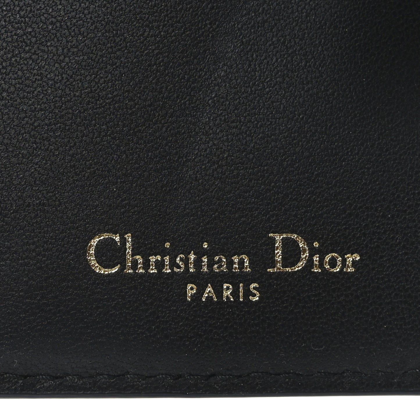 Supple Calfskin Cannage Caro Dandelion Card Holder Black