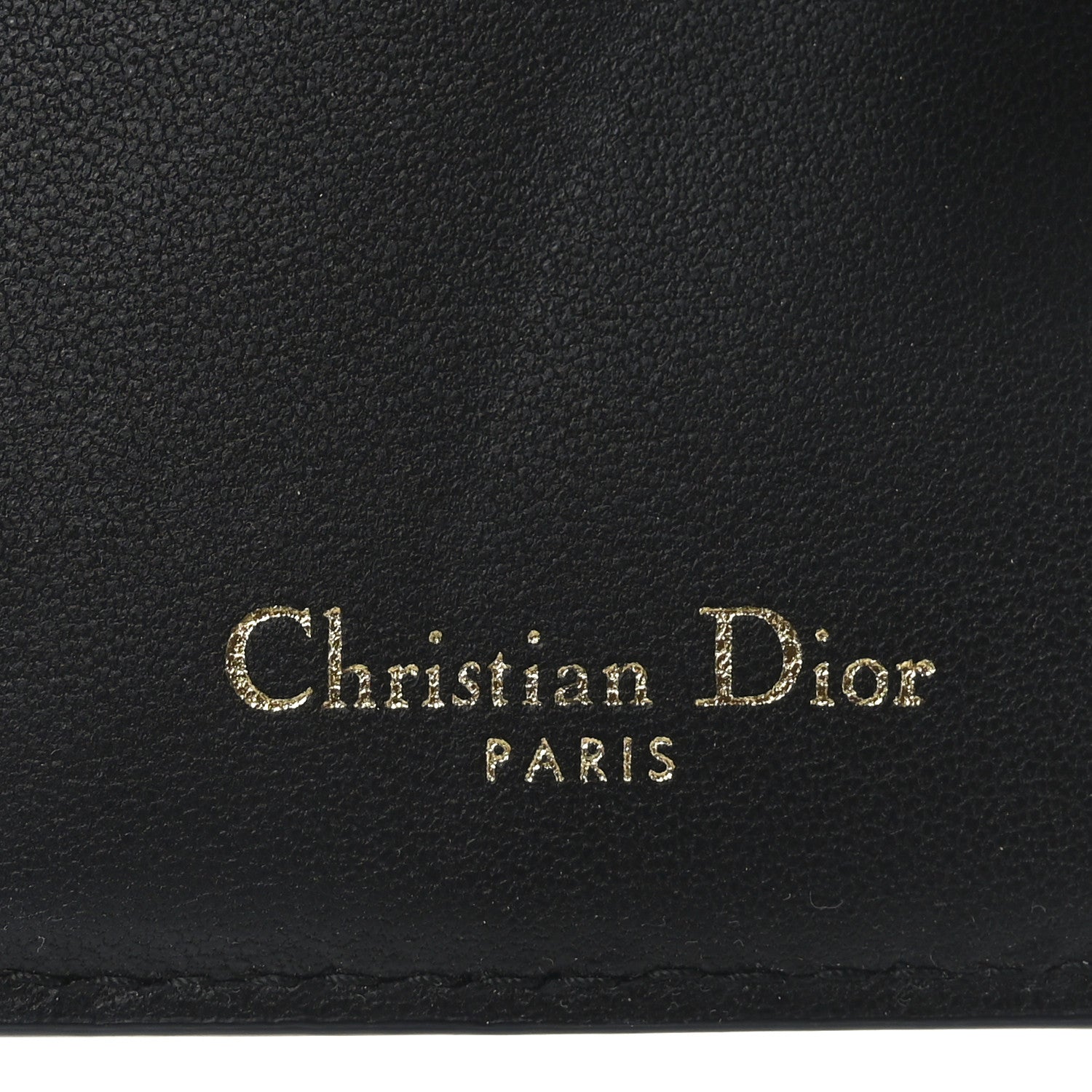 Christian Dior Supple Calfskin Cannage Caro Dandelion Card Holder Black 6 of 6