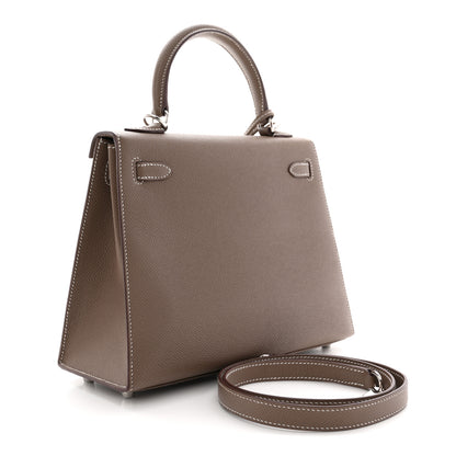 Hermes Epsom Kelly Sellier 25 Etoupe 2 of 11