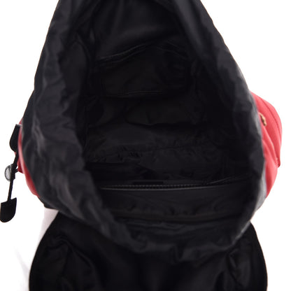 Gucci Techno Canvas L'Aveugle Par Amour Embroidered Double Buckle Backpack Red 5 of 7