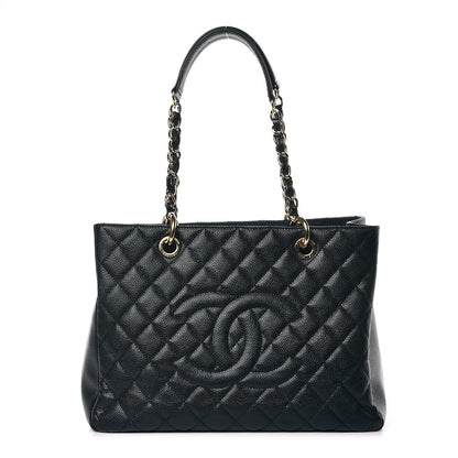 Chanel Caviar Quilted Grand Shopping Tote GST Black 1 of 12