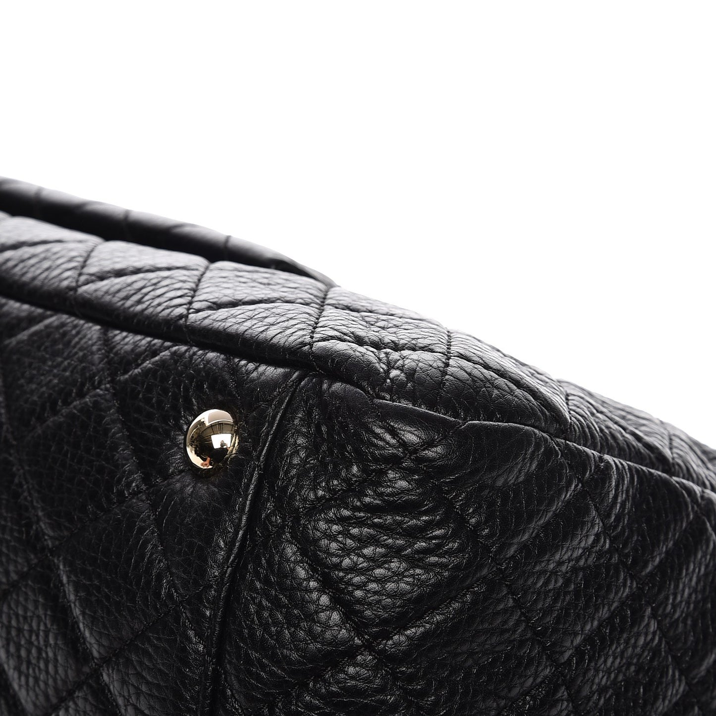 Calfskin Quilted XXL Travel Flap Bag Black
