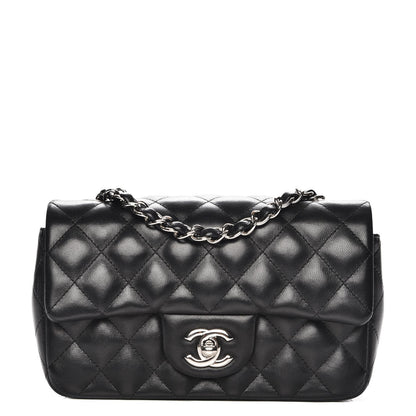 Chanel Lambskin Quilted Mini Rectangular Flap Black 1 of 7