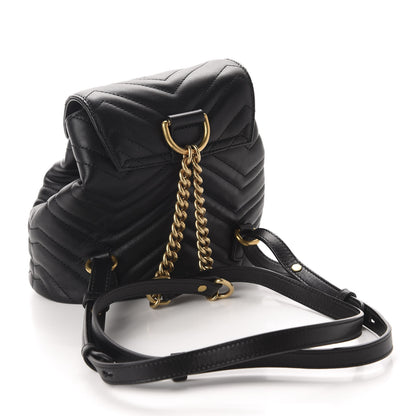 Gucci Calfskin Matelasse GG Marmont Flap Backpack Black 2 of 9