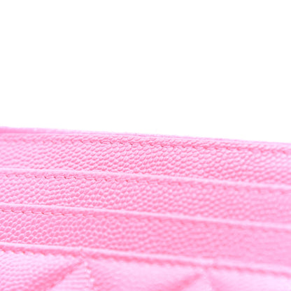 Chanel Caviar Quilted CC Zip Card Holder Pink 6 of 6