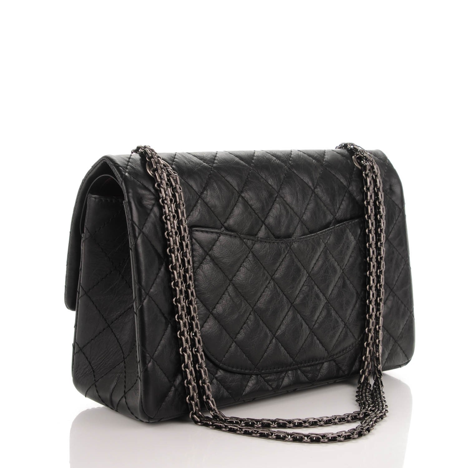 Chanel Aged Calfskin Quilted 2.55 Reissue 226 Flap Black 3 of 7