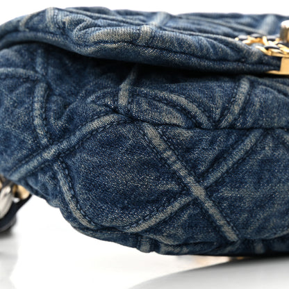 Chanel Denim Quilted Chanel 19 Belt Bag Blue 9 of 15