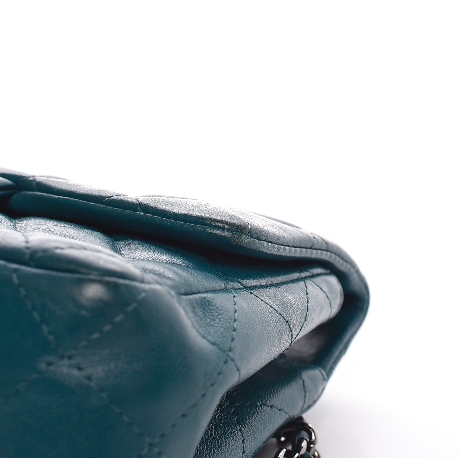 Chanel Lambskin Quilted Mini Rectangular Flap Turquoise 12 of 18