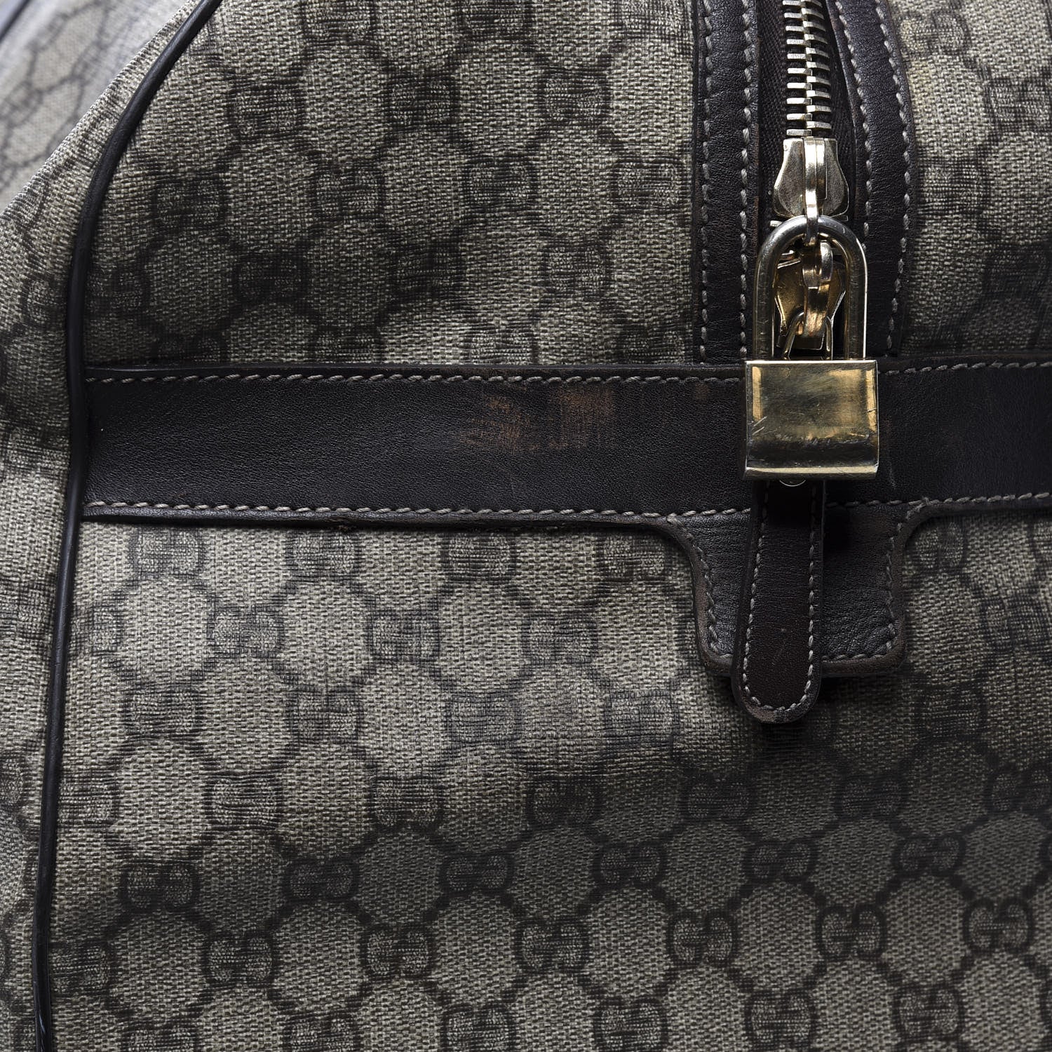Gucci GG Plus Monogram Large Carry On Duffle Trolley Brown 21 of 24