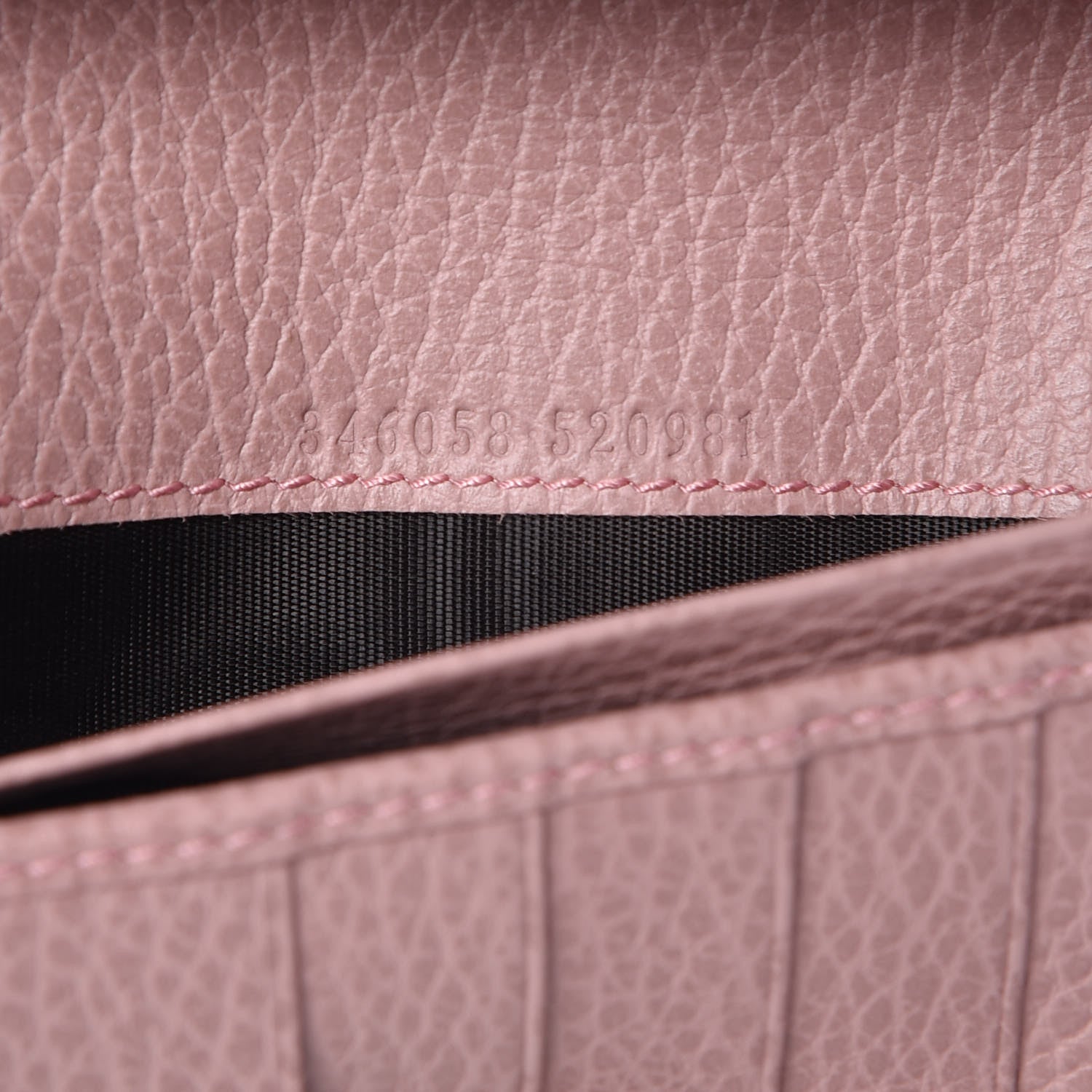 Gucci Monogram Dollar Calfskin Continental Flap Wallet Beige Ebony Soft Pink 7 of 7