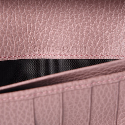 Gucci Monogram Dollar Calfskin Continental Flap Wallet Beige Ebony Soft Pink 7 of 7