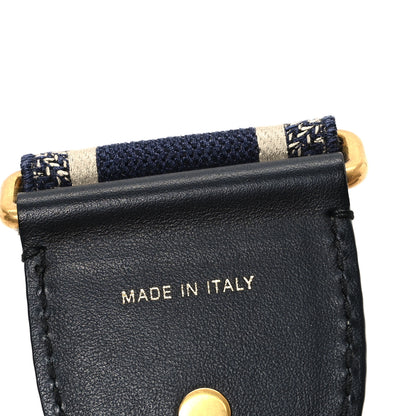 Christian Dior Canvas Embroidered Shoulder Strap Blue 3 of 4