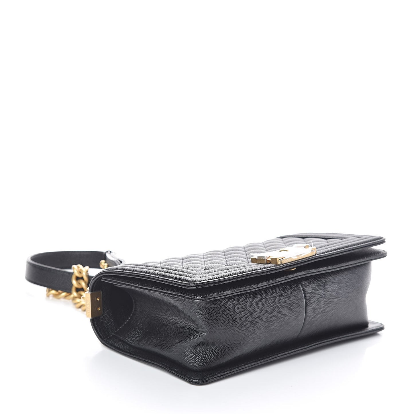 Caviar Quilted Medium Boy Flap Black