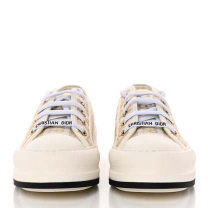 Christian Dior Canvas Oblique Walk'N'Dior Low Top Sneakers 35 Beige Gold 2 of 11